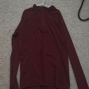 Maroon Long Sleeve Athletic Top
